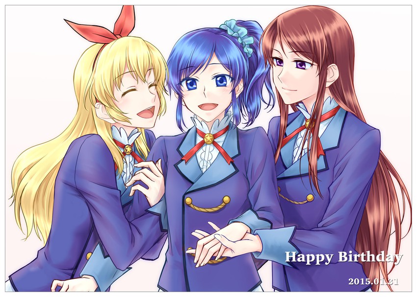 hoshimiya ichigo, kiriya aoi, and shibuki ran (aikatsu!) drawn by fervent_idiot
