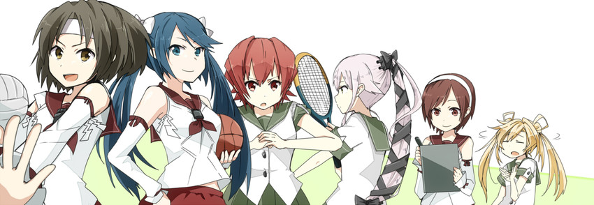 yura, abukuma, isuzu, kinu, nagara, and 1 more (kantai collection) drawn by annin_musou