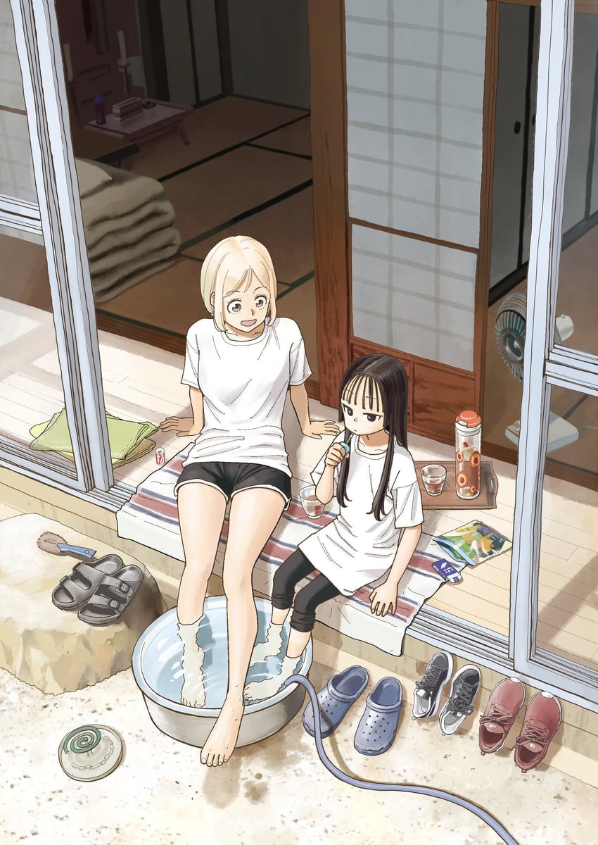 hasegawa minato and hotei ran (sabotage summer) drawn by amano_saku