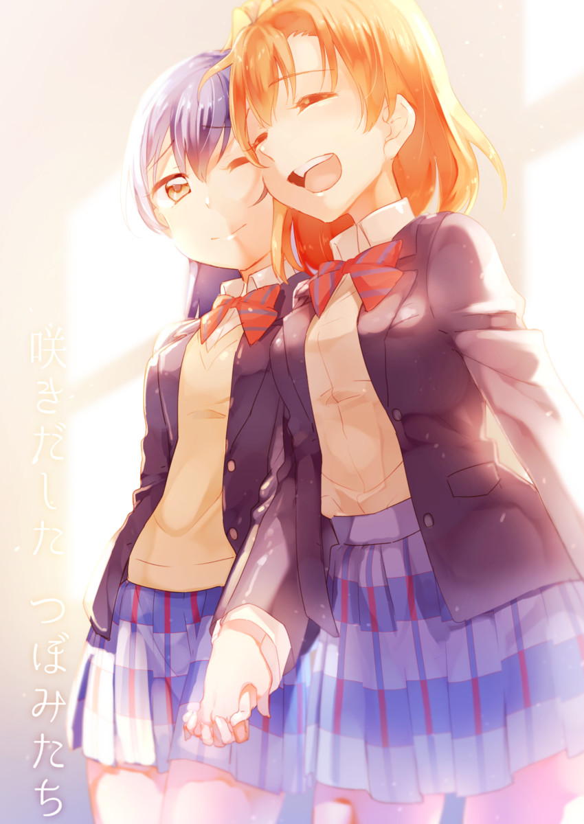 sonoda umi and kosaka honoka (love live! and 1 more) drawn by tsubura