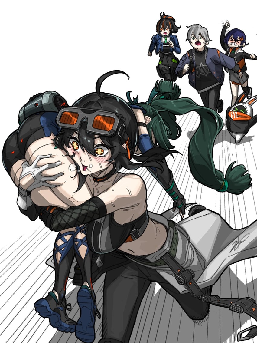belle, wise, zhu yuan, eous, qingyi, and 1 more (zenless zone zero) drawn by gwongiyeon67479