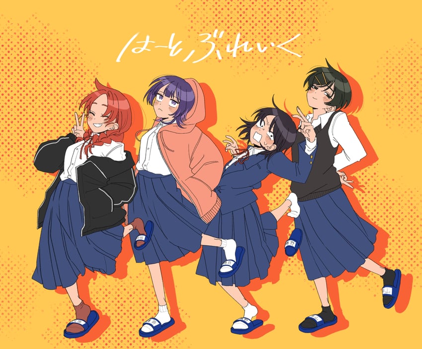 kouyama rin, fujii ayame, and uchida momo (futsuu no keion-bu) drawn by ame_totu