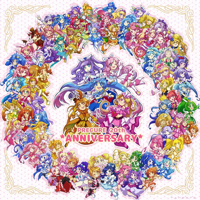 midorikawa nao, kise yayoi, hishikawa rikka, aoki reika, sora harewataru, and 151 more (precure and 20 more) drawn by ame_(tameste)