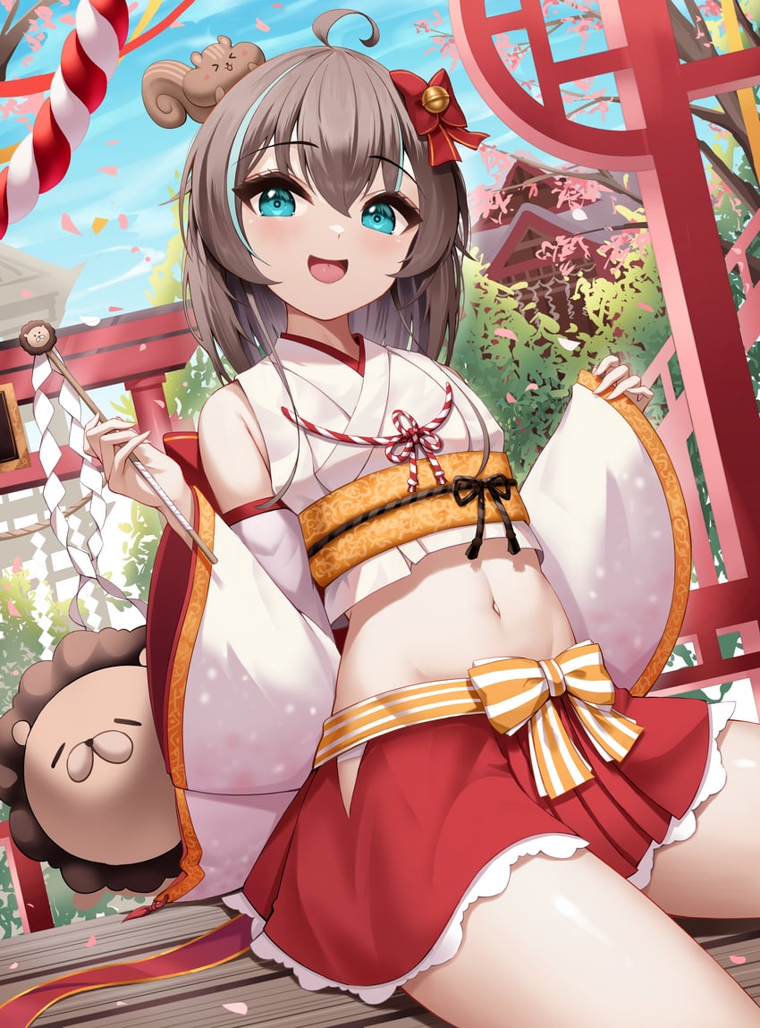 natsuiro matsuri, ebi frion, and matsurisu (hololive) drawn by roina_(effj7473)