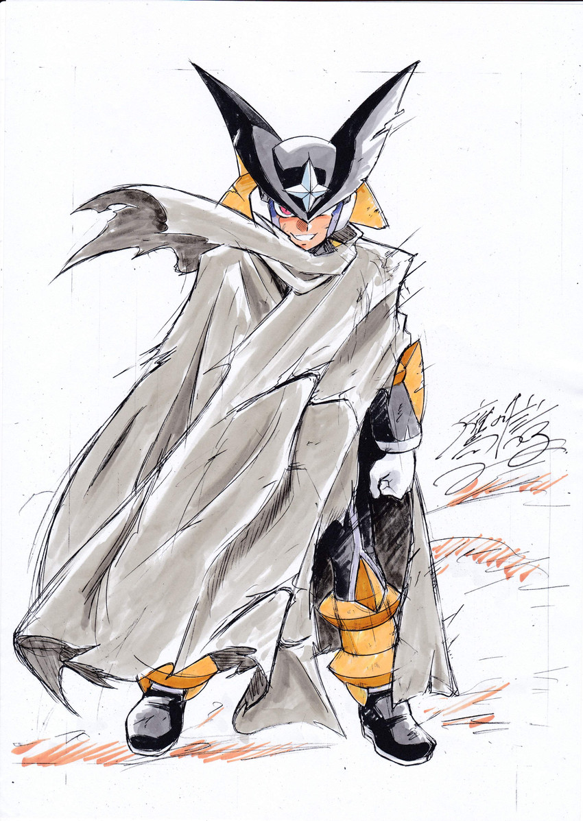 bass.exe (mega man and 1 more) drawn by takamisaki_ryou