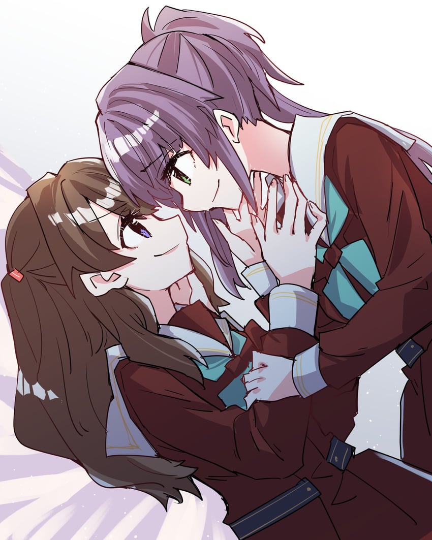 fujishima megumi and otomune kozue (love live! and 1 more) drawn by kanduki_kamibukuro