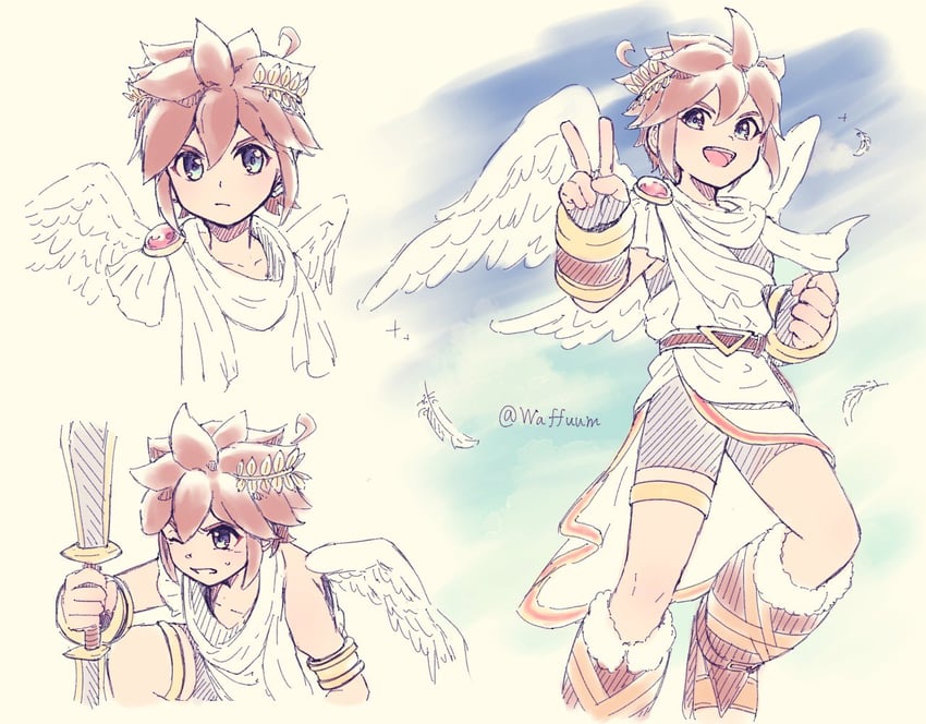 pit (kid icarus and 1 more) drawn by waffuum