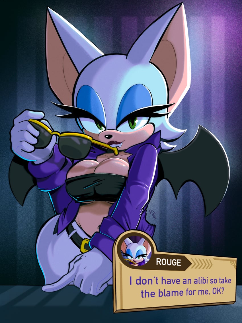 rouge the bat (sonic and 1 more) drawn by roboticsteve