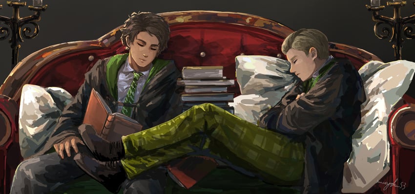 sebastian sallow and ominis gaunt (wizarding world and 1 more) drawn by mushoku