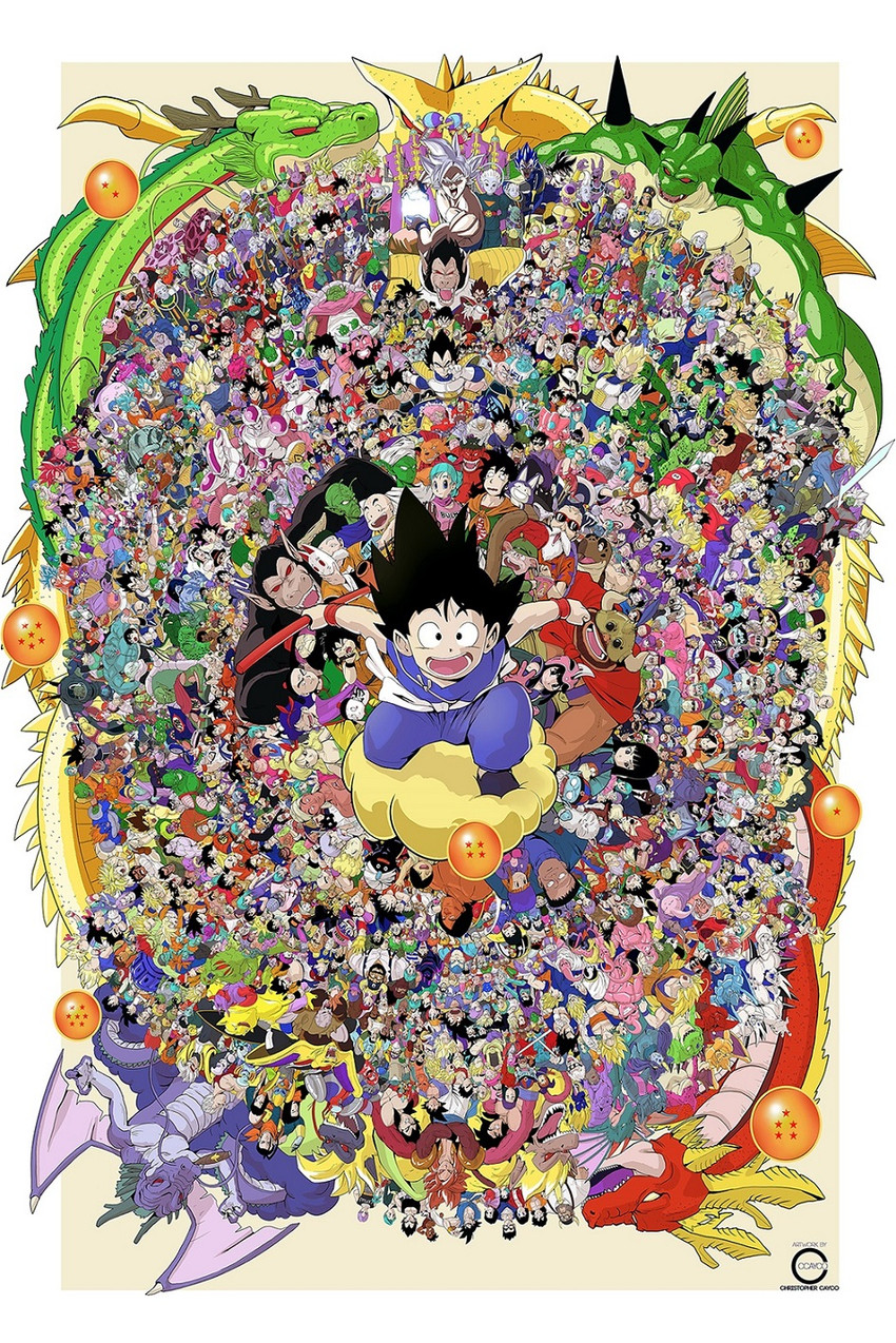 son goku, vegeta, android 18, bulma, son gohan, and 385 more (dragon ball and 6 more) drawn by ccayco
