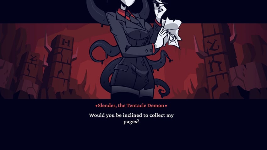 slender man (helltaker and 1 more) drawn by fatsurvival