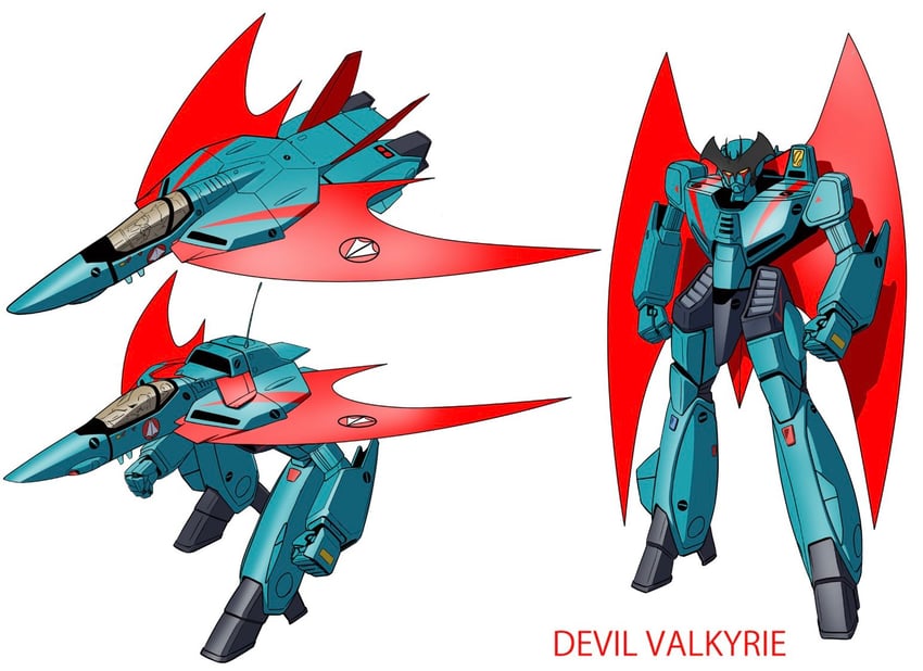 vf-1, devilman, and devila x1 (macross and 4 more) drawn by k16_(r_area2019)