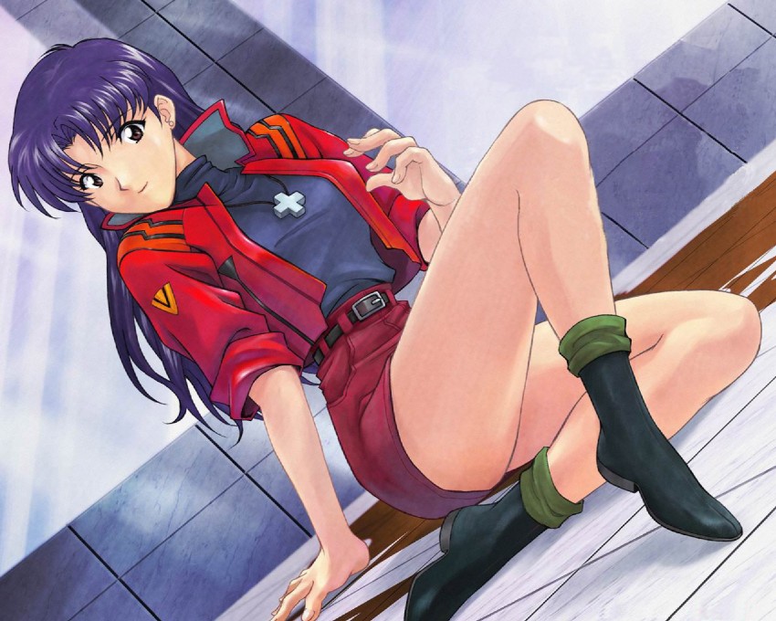 katsuragi misato (neon genesis evangelion) drawn by hamaya_shin'ichi