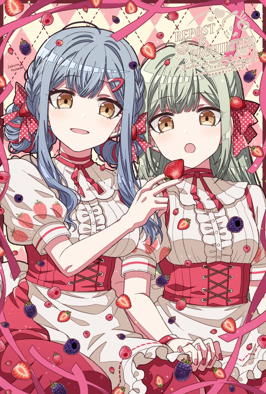 togawa sakiko and wakaba mutsumi (bang dream! and 2 more) drawn by sakura_tsubame