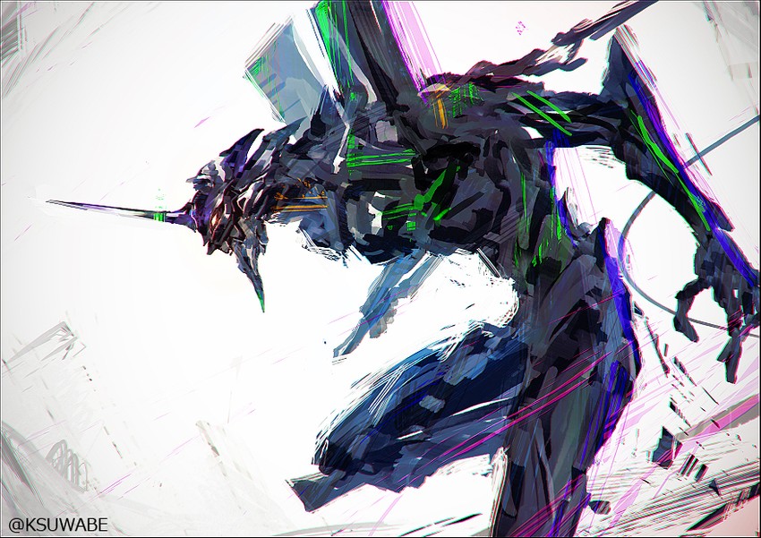 eva 01 (neon genesis evangelion) drawn by k-suwabe