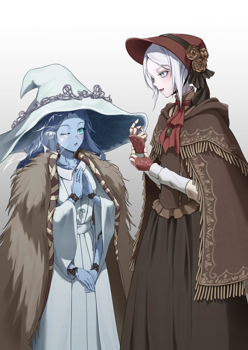 ranni the witch and plain doll (elden ring and 2 more) drawn by mian_li