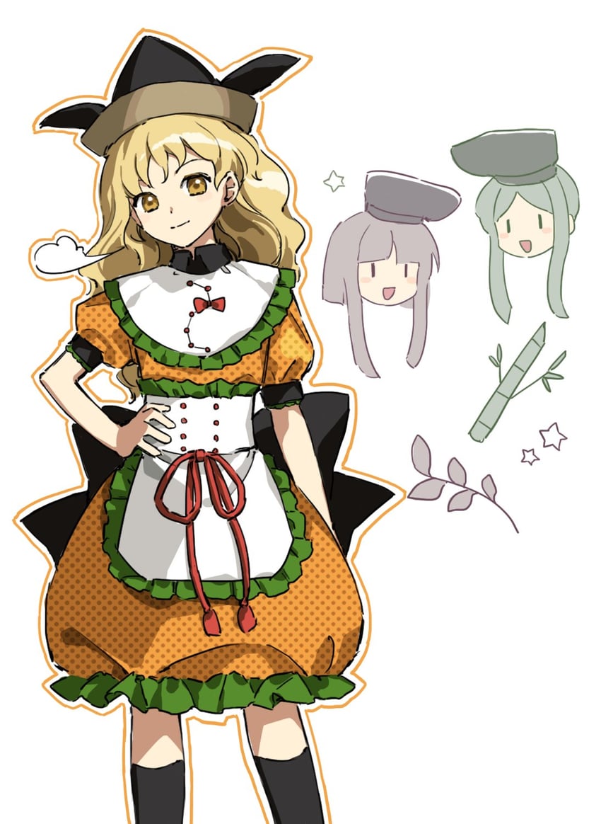 matara okina, nishida satono, and teireida mai (touhou) drawn by kaigen_1025