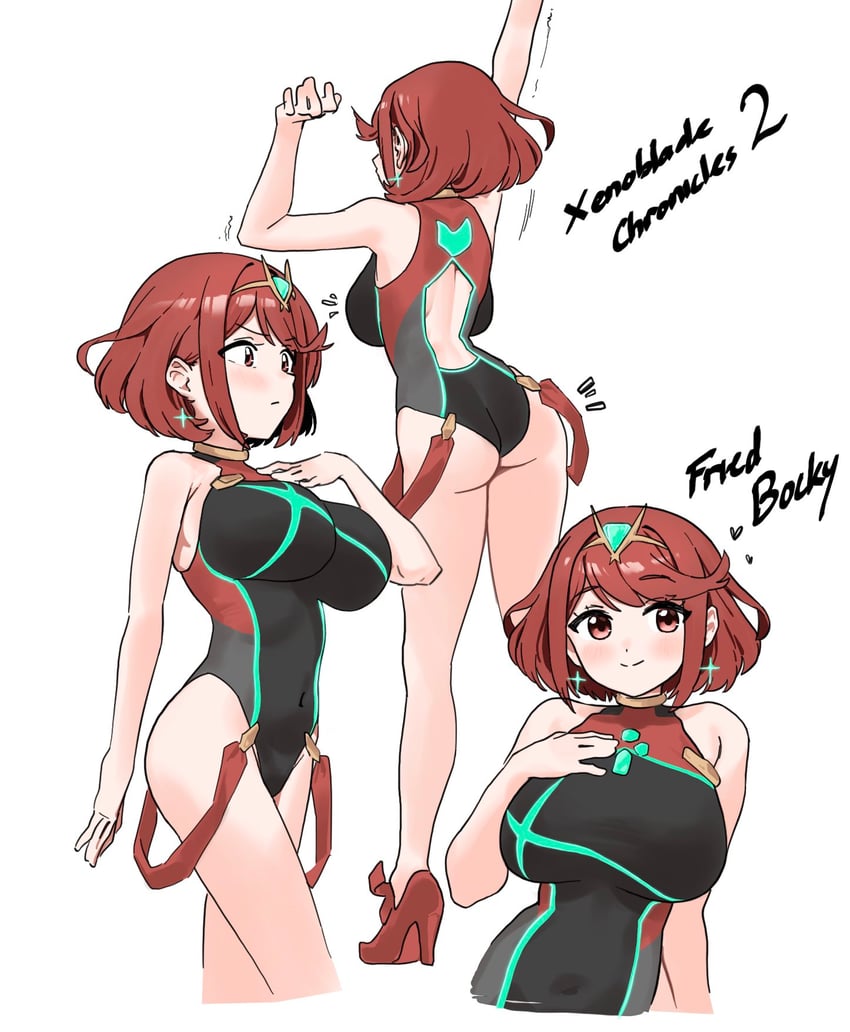 pyra (xenoblade chronicles and 1 more) drawn by fried_bocky