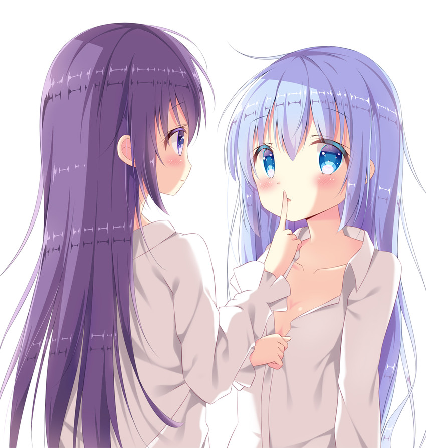kafuu chino and tedeza rize (gochuumon wa usagi desu ka?) drawn by satsuki_yukimi