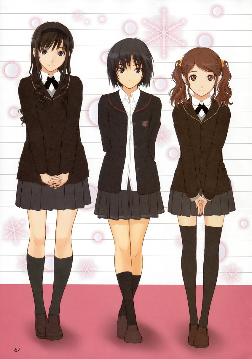 nanasaki ai, morishima haruka, and nakata sae (amagami) drawn by takayama_kisai