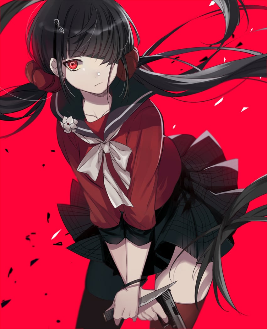harukawa maki (danganronpa and 1 more) drawn by ekita_kuro