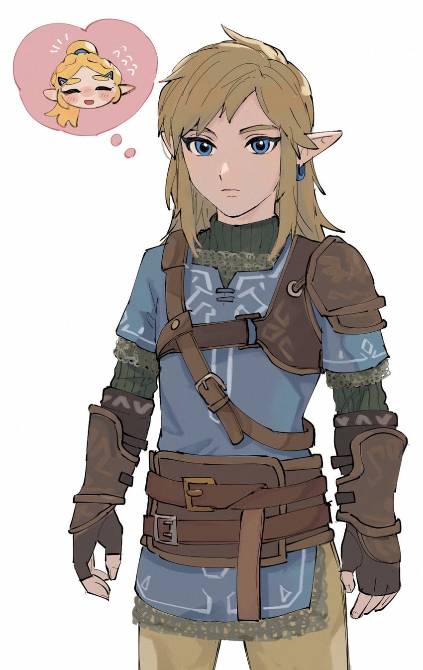 link and princess zelda (the legend of zelda and 1 more) drawn by yamori_(yamoooon21)