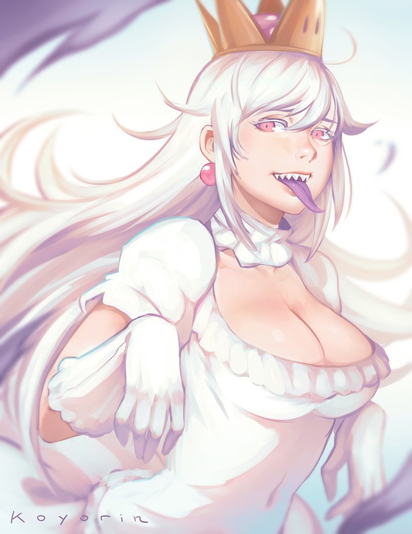 princess king boo (mario and 2 more) drawn by koyorin