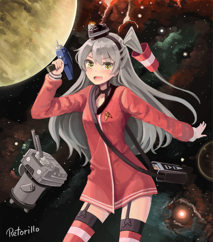 amatsukaze and rensouhou-kun (kantai collection and 1 more) drawn by retorillo