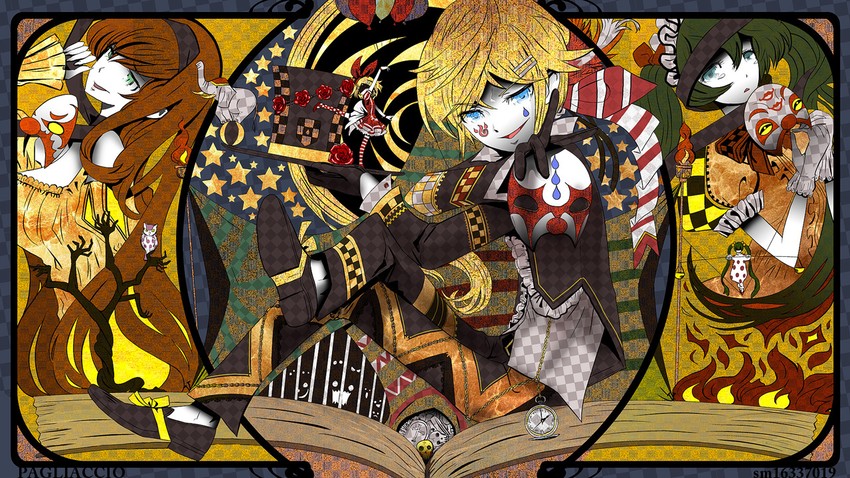 hatsune miku, kagamine rin, and kagamine len (vocaloid) drawn by kanipanda