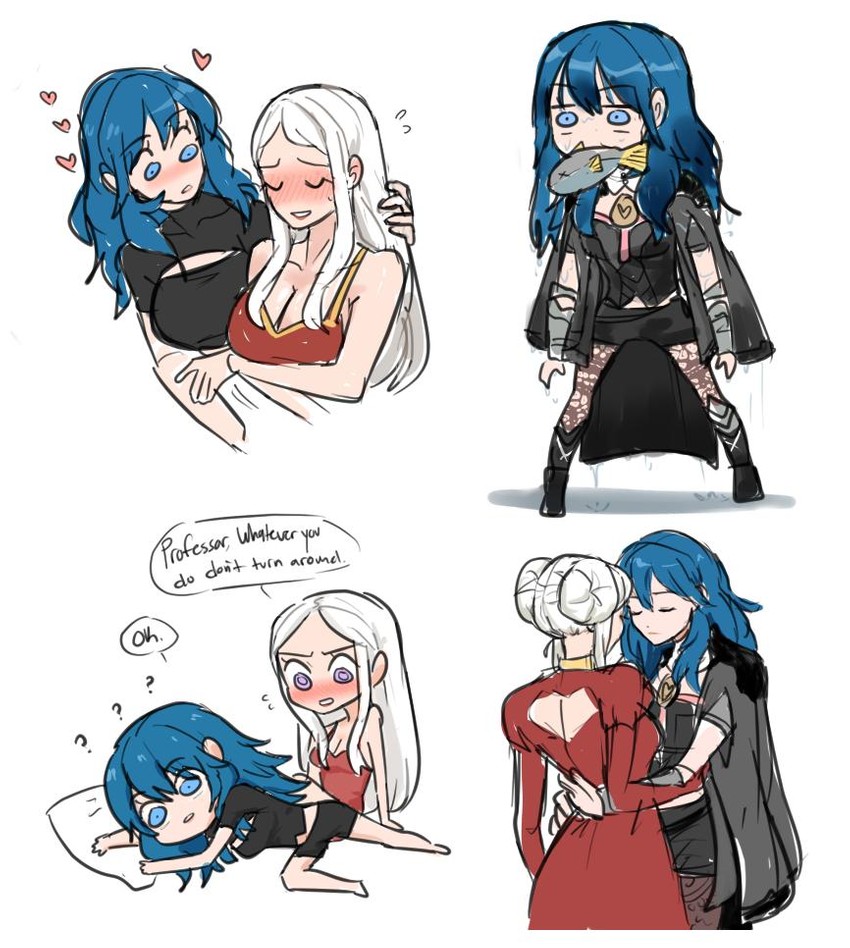 female byleth and edelgard von hresvelg (fire emblem and 1 more) drawn by dashingicecream