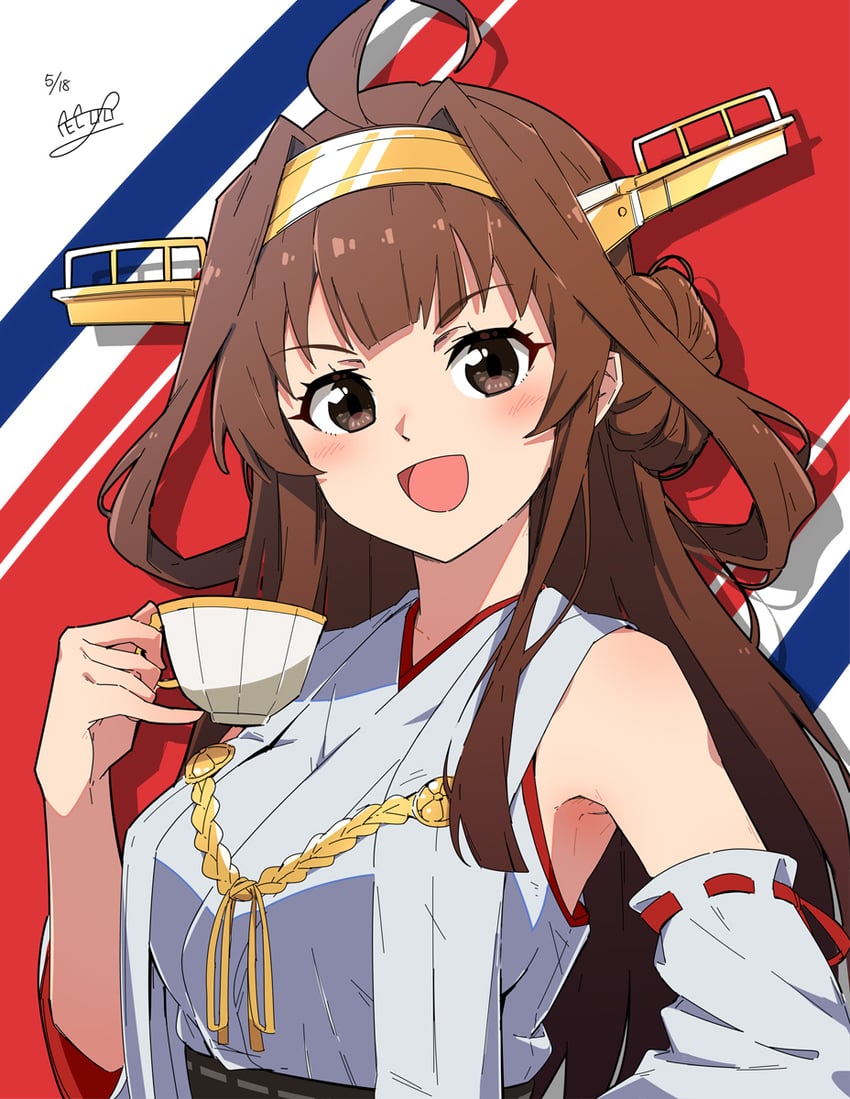 kongou and kongou kai ni (kantai collection) drawn by necono_(nekonosora1207)