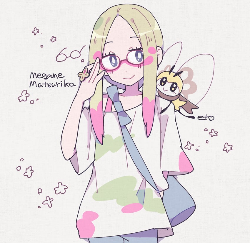 ribombee and mina (pokemon and 1 more) drawn by remoooon