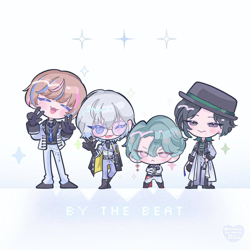 freodore, kaelix debonair, zeal ginjoka, and seible (nijisanji and 1 more) drawn by oooploop