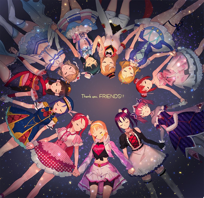 watanabe you, tsushima yoshiko, sakurauchi riko, takami chika, matsuura kanan, and 6 more (love live! and 1 more) drawn by jeran_(ggokd)