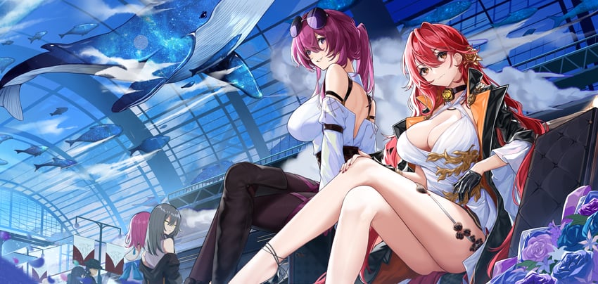 trailblazer, stelle, kafka, march 7th, and himeko (honkai and 1 more) drawn by na2cl