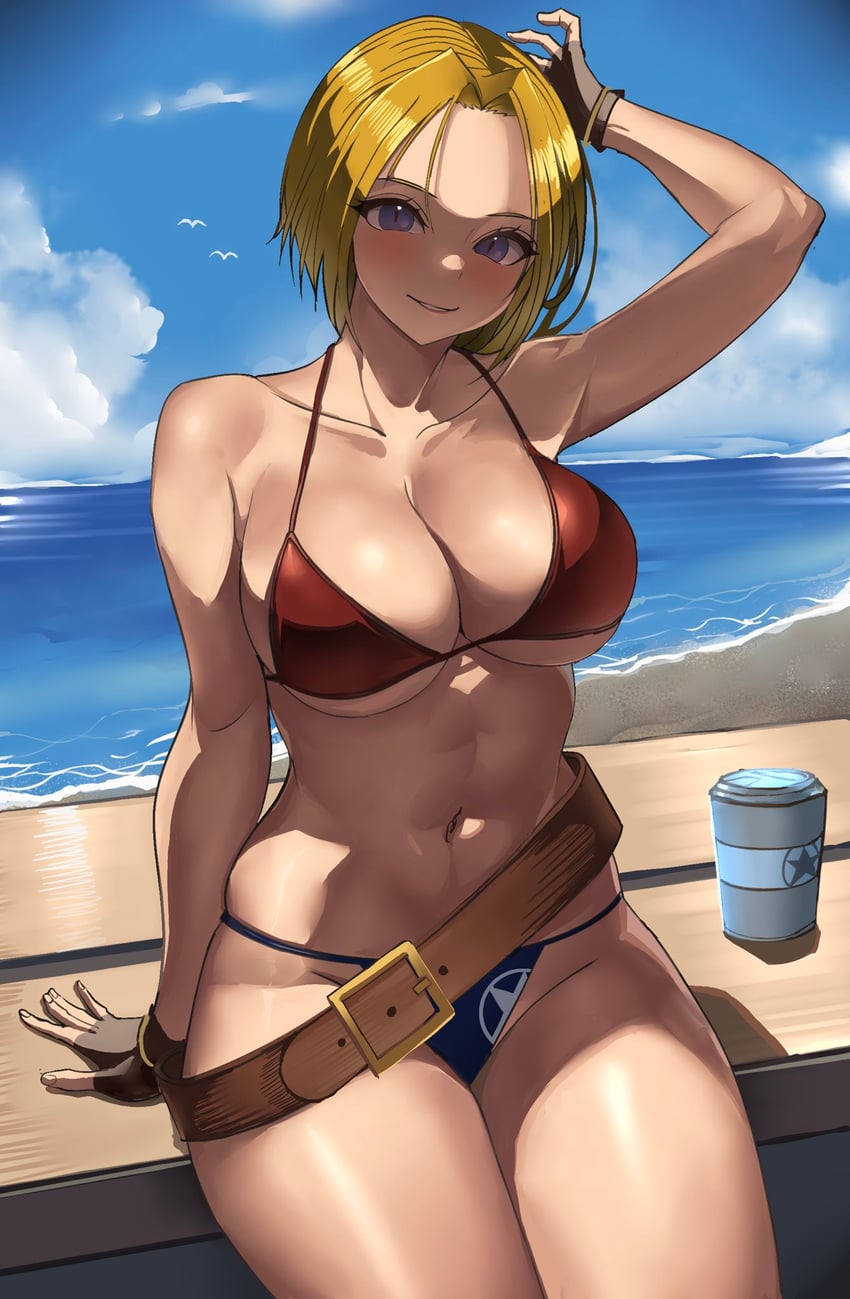blue mary (the king of fighters and 1 more) drawn by rokuba