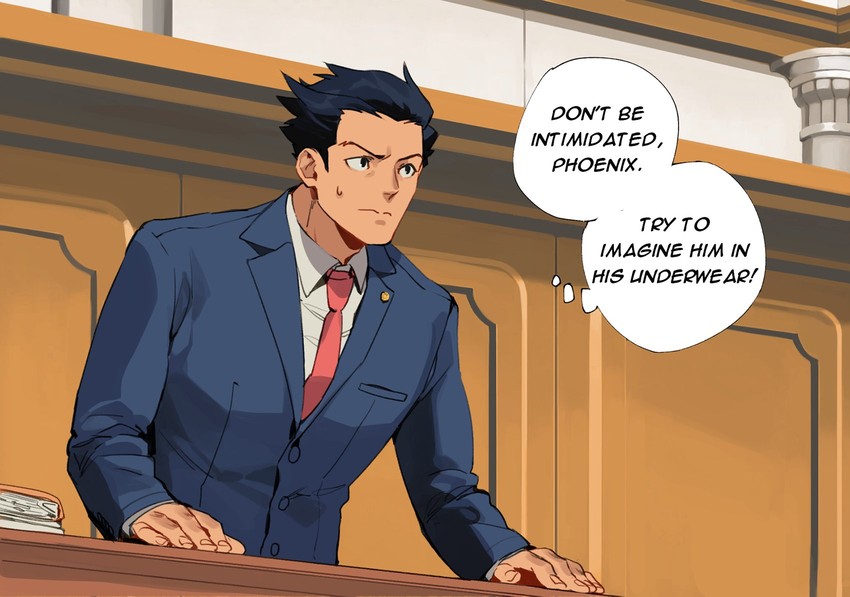 phoenix wright (ace attorney and 1 more) drawn by worvies