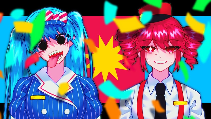 hatsune miku and kasane teto (vocaloid and 2 more) drawn by masters_abc