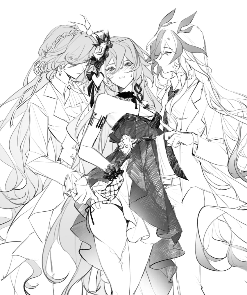 fu hua and herrscher of sentience (honkai and 1 more) drawn by haruka_(rsyaooooo)