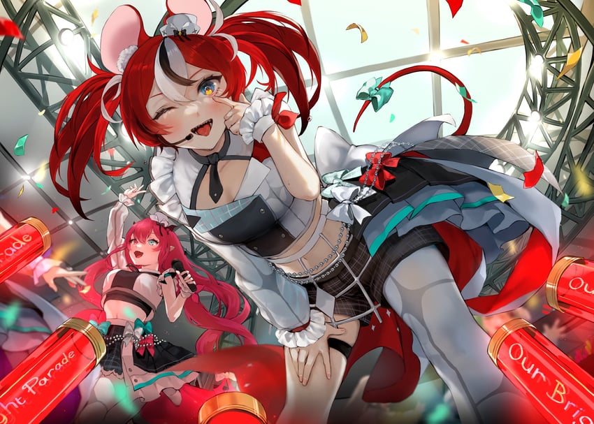 hakos baelz and irys (hololive and 1 more) drawn by rune_(renee_1022)