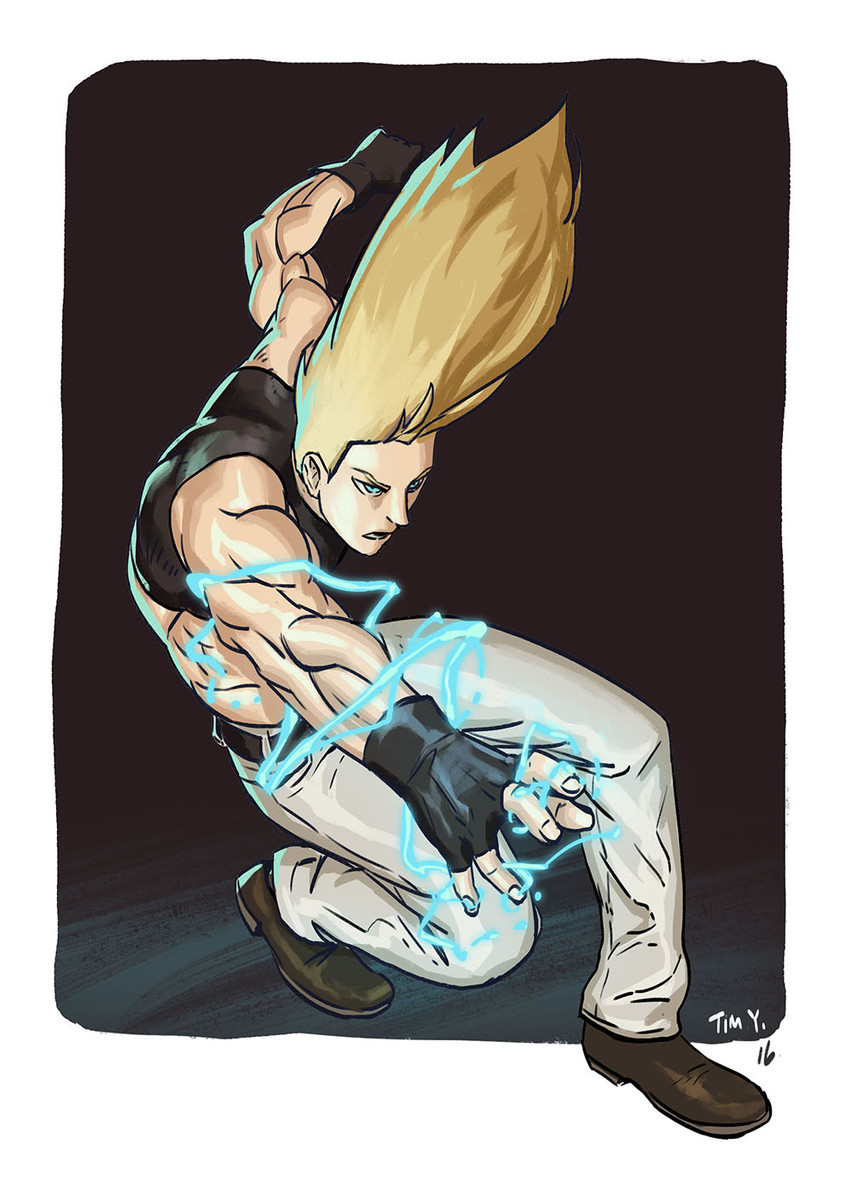 nikaidou benimaru (the king of fighters) drawn by tim_yan