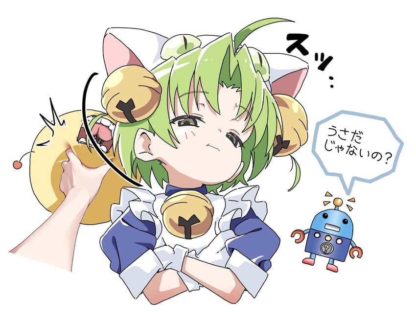 dejiko, gema, and robot (di gi charat and 1 more) drawn by fujiwara_tatsuroo