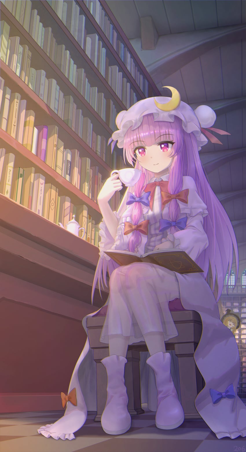 kirisame marisa and patchouli knowledge (touhou) drawn by toorooo