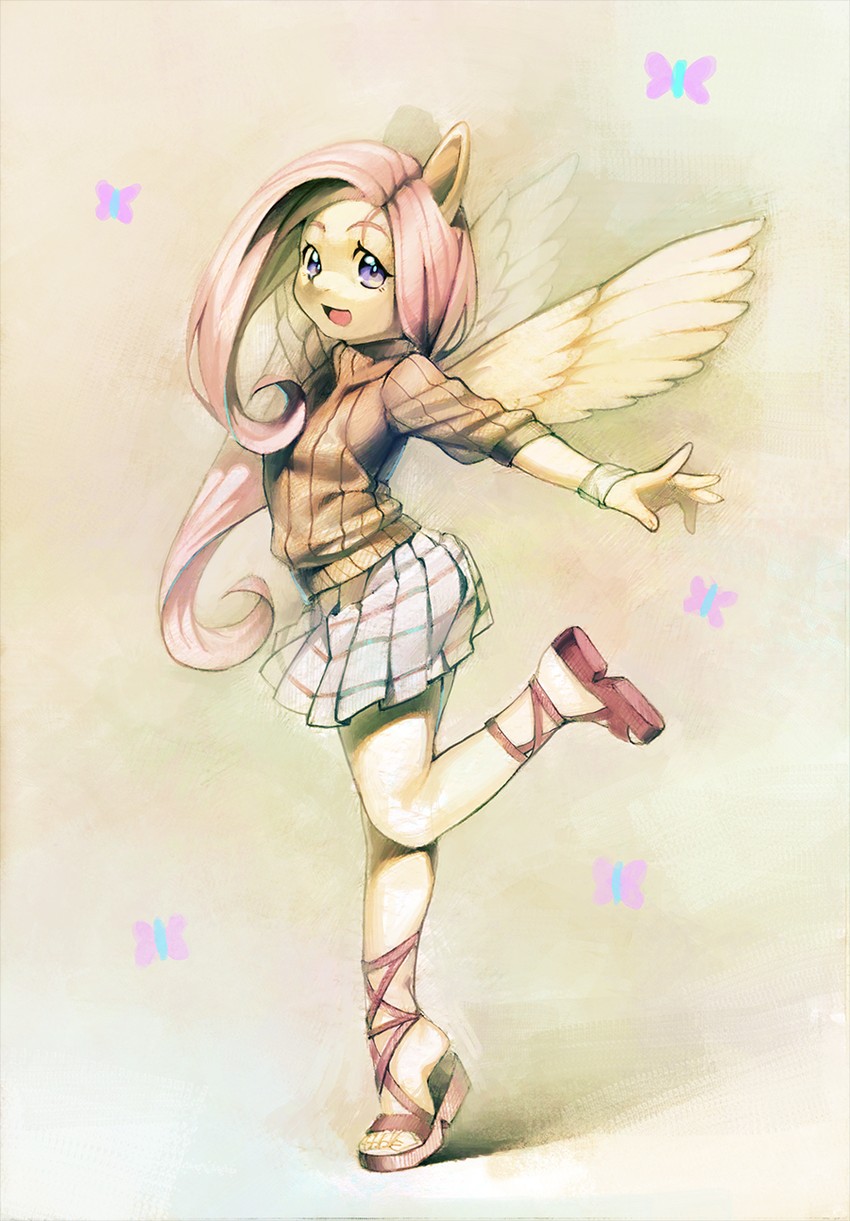 fluttershy (my little pony and 1 more) drawn by inuki_(aruurara)