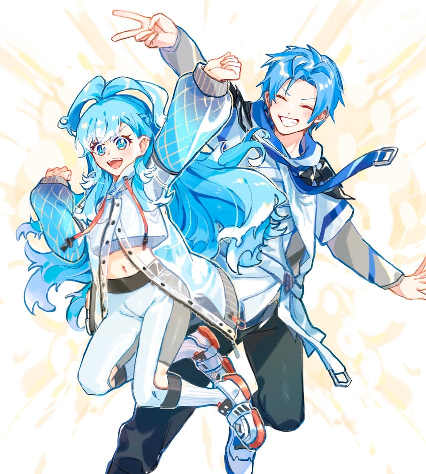 kobo kanaeru and regis altare (hololive and 3 more) drawn by conchitwa