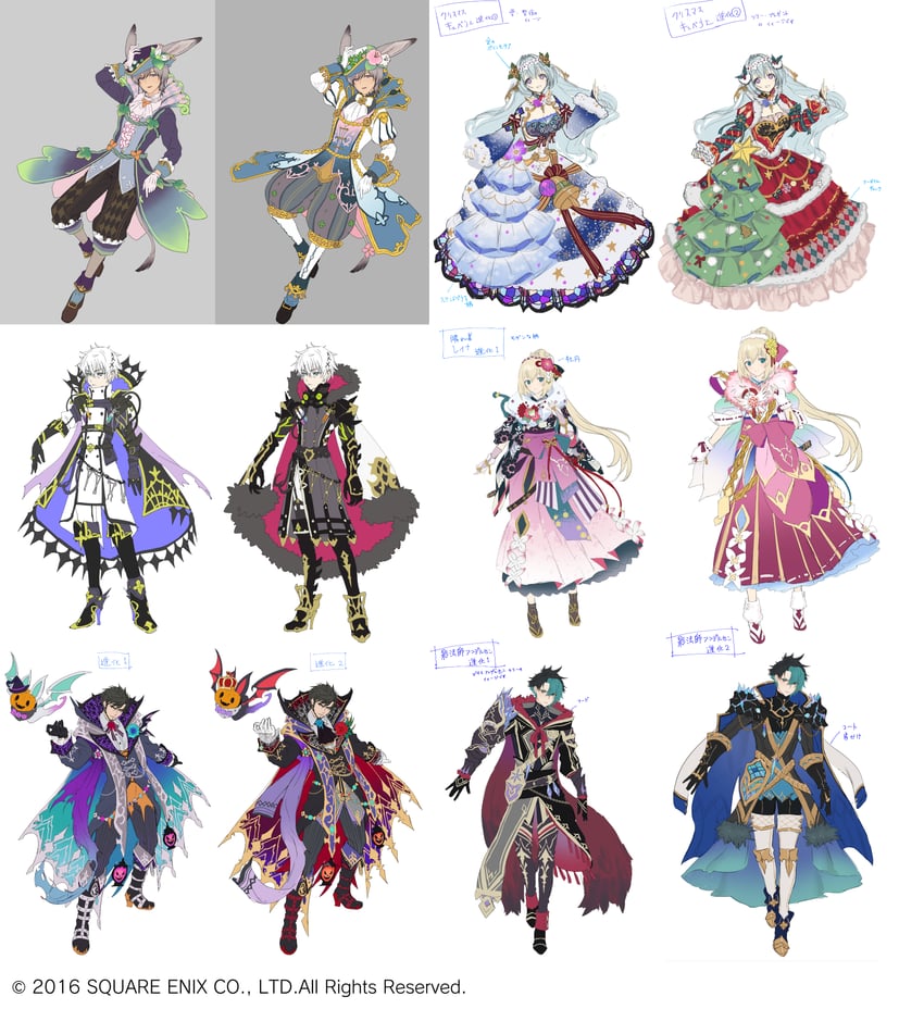reina, william shakespeare, goddess cuvelier, nick bottom, dr. victor frankenstein, and 1 more (grimms notes) drawn by natsuhiko