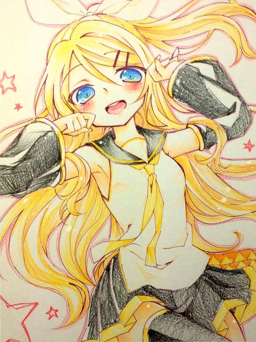 kagamine rin (vocaloid and 2 more) drawn by amane_(amnk1213)