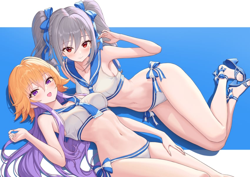 kanzaki ranko and ninomiya asuka (idolmaster and 1 more) drawn by hamahama