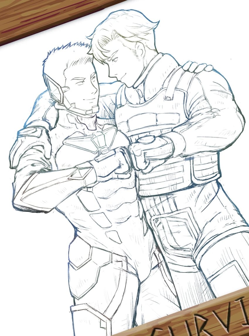 ao isami and lewis smith (yuuki bakuhatsu bang bravern) drawn by ppphaia666