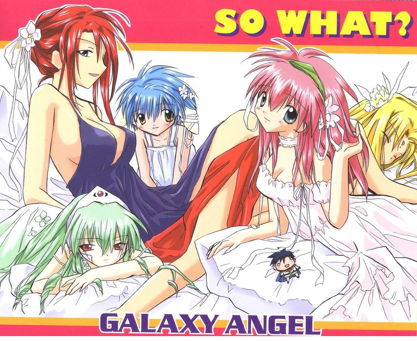 milfeulle sakuraba, mint blancmanche, ranpha franboise, forte stollen, vanilla h, and 1 more (galaxy angel and 1 more) drawn by kanan